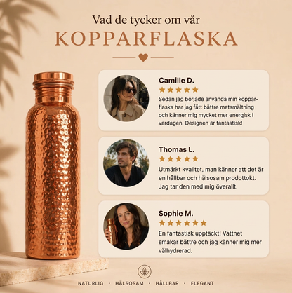 Okaarys - Säg Nej Till Plast – Kopparflaska för ett Hälsosammare Liv